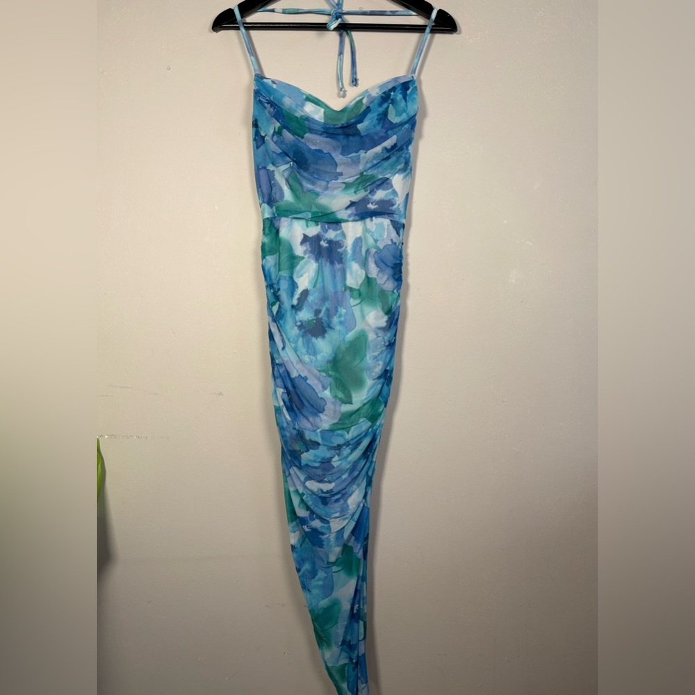 Fashion Nova Blue Floral Dress